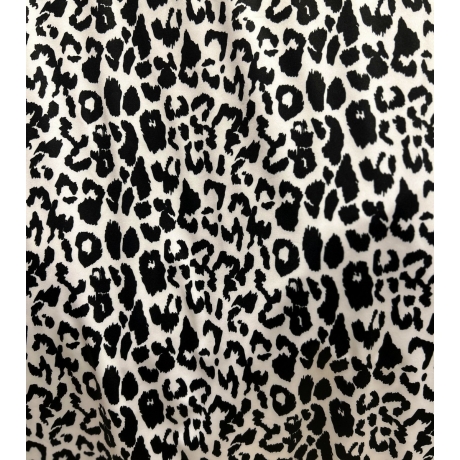 Lycra drukowana LEOPARD BLACK&WHITE